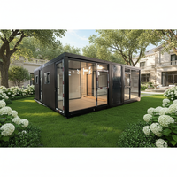 Maison mobile préfabriquée économique de 40 pieds ou 20 pieds, style Mid-Century Modern, 2 à 5 chambres, en acier léger, type conteneur extensible, pour habitation, salon ou boutique