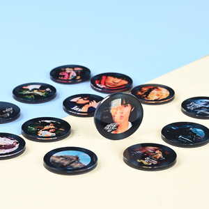 Magnete per Frigorifero in Acrilico Nero con Copertina di Album Musicale, Decorazione Creativa Personalizzabile con Testo e Foto, Adesivo Magnetico Personalizzato - Product Image 2