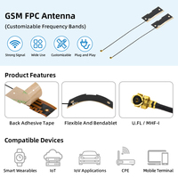 Antenne FPC double bande 2,4 GHz 5,8 GHz 5dBi, polarisation verticale adhésive, I P E X U.FL, antennes de communication pour routeur WiFi