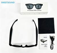 Lunettes Intelligentes IA Version Avancée avec Caméra HD, Photo, Vidéo, Musique et Traduction en Temps Réel