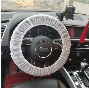 Couvertures R-5664 en <span class=keywords><strong>plastique</strong></span> jetables de soin de voiture de <span class=keywords><strong>volant</strong></span> de voiture avec les couvertures élastiques de protecteur de <span class=keywords><strong>volant</strong></span> de tissu - Product Image 2