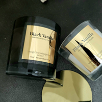 Étiquette autocollante personnalisée en vinyle imperméable estampée à chaud or pour l'emballage de pots cosmétiques, beurres corporels et gommages