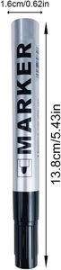 Waterproof Permanent Marker Pen 3 Colors <b>Smooth</b> Writing Round Toe <b>Brush</b> Tip - Product Image 3