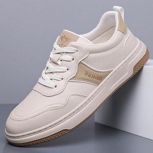 รองเท้าหนังลำลองผู้ชาย กันลื่น พื้นนุ่ม ส้นเตี้ย สไตล์เดินสบาย - Product Image 1