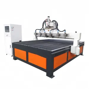 Fully Automatic CNC Panel Furniture Wood Carving Machine Relief One-to-six Multi-head Woodworking Engraving Machine