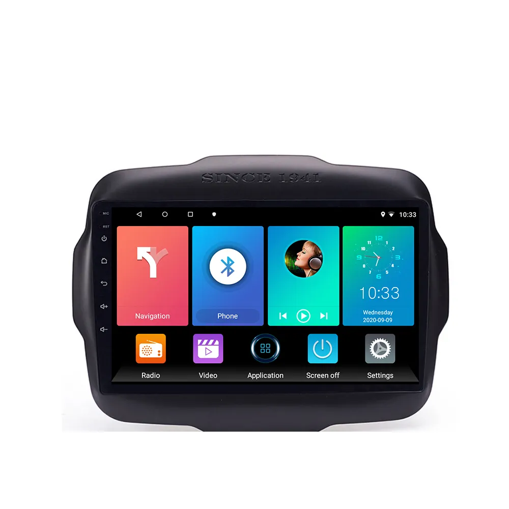Cho JEEP Renegade 2016-2020 4G Carplay Android 2Din Máy Phát Âm Thanh Nổi Đa Phương Tiện Ô Tô Điều Hướng Đài Phát Thanh GPS Có Khung