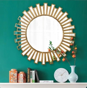 Antique <strong>Big</strong> Gold Living <strong>Room</strong> Round Luxury Sunburst <strong>Mirror</strong> Home Decor Wall <strong>Mirrors</strong> - Product Image 2