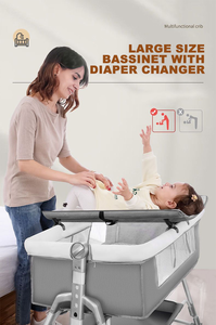 Hot Bán Bé Cạnh Giường Cũi Bé Di Động Cũi Trẻ Em Gấp Cũi Giường Của Đứa Trẻ Bộ Đồ Giường Đặt Cho Mới Sinh Ra Cũi - Product Image 3