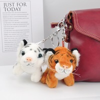 Gantungan Kunci Boneka Harimau Lucu Kawaii, Hiasan Tas Boneka Hewan, Liontin Mainan Harimau Mini Lembut untuk Hadiah Tas Ransel
