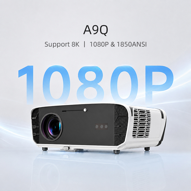 High Brightness 1850ANSI Android Projector 4K Auto Focus 18000:1 WiFi 6 BT 5.4 for USB Portable HIFI Stereo for Distributor OEM