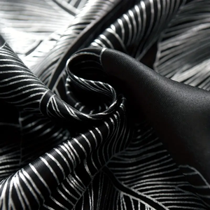 <strong>Single</strong> Sided High Light Blocking Silver Plant Leaf Pattern <strong>Curtains</strong> Are Soft Durable Suitable for Bedroom Home Washing <strong>Curtains</strong> - Product Image 4