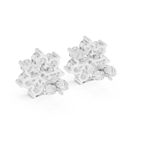 Goujons intemporels en or argenté 14 carats fabriqués avec une étincelle exquise et un design durable pour un usage quotidien en Inde - Product Image 4