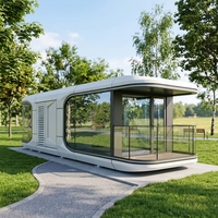 Capsule Spatiale Mobile de Glamping Préfabriquée, Maison Modulaire Écologique à Panneaux Solaires, Garantie 5 Ans pour Projet de Complexe Hôtelier Extérieur