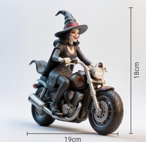 Sắc nét chỉ hat phù thủy cưỡi xe gắn máy loạt nhà sản xuất bán buôn trang trí thủ công mỹ nghệ nhựa cho Halloween Quà Tặng - Product Image 5