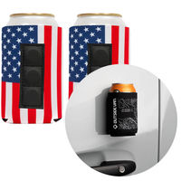 Supports de boissons isothermes pliables en néoprène magnétique personnalisés OEM, étanches, pour cadeaux d'entreprise et événements festifs