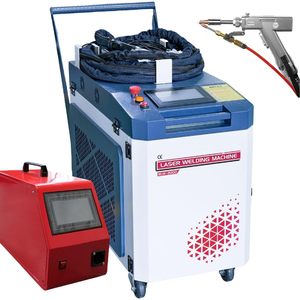 Nouvelle machine de soudage laser à fibre portative refroidie par eau 2-en-1 3-en-1 2000W 3000W 220V avec nettoyeur automatique de faisceau et source IPG - Product Image 1