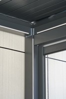Pergola bioclimatique moderne économique ANCSEM 3x3m avec poutre de 150 mm et lames réglables et système de drainage efficace