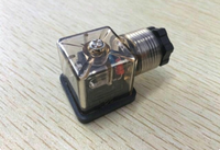 Prise de valve transparente 24V, accessoires de connexion électromagnétique industrielle