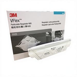 หน้ากากป้องกันฝุ่นละอองแบบใช้แล้วทิ้งรุ่น 9105 VFlex ผลิตจากผ้าไม่ถักทอ น้ำหนักเบา สวมใส่สบาย ป้องกันได้อย่างมีประสิทธิภาพ ป้องกันฝุ่นละอองที่ไม่ใช่น้ำมัน - Product Image 1