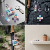 Vente en gros de touches de clavier lumineuses en acrylique personnalisables, dessin animé, livraison directe, en stock, 2 à 9 boutons, interrupteur de clavier, jouet, porte-clés