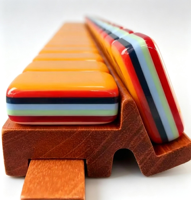 Ensemble de Mahjong américain de luxe moderne en mélamine sculptée avec un design vintage populaire pour 4 joueurs, idéal pour les jeux de casino