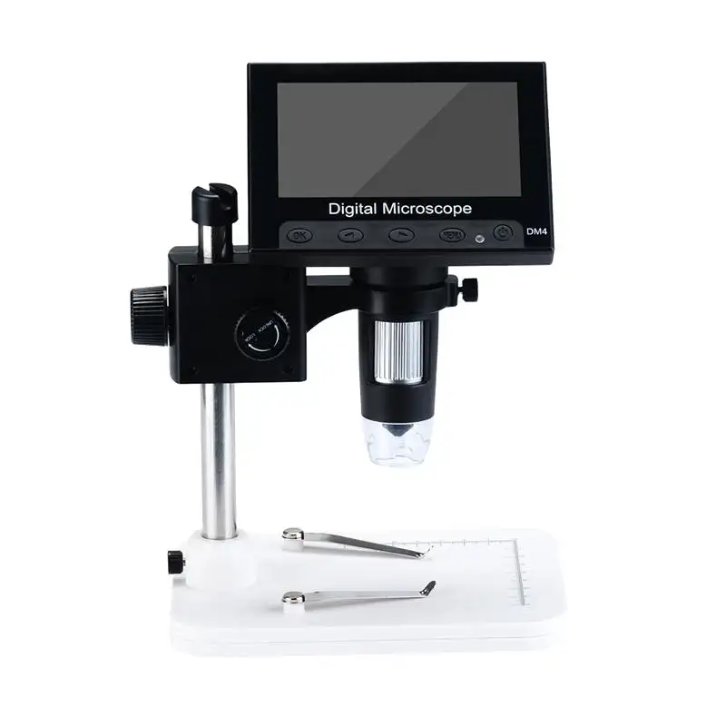 4.3 इंच dm4 hd पोर्टेबल डिजिटल माइक्रोस्कोप 1000x एलईडी लाइट माइक्रोस्कोप कैमरा डिजिटल पोर्टेबल इलेक्ट्रॉनिक माइक्रोस्कोप