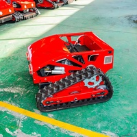 Mesin Pemotong Rumput Robot Hemat Energi 550mm Bertenaga Bensin Tanpa Kabel dengan Remote Control untuk Taman Komunitas Sabuk Hijau