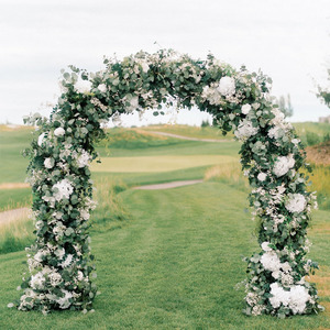HK-UFA029 Rose White <b>Flower</b> Arch <b>Artificial</b> Backdrop <b>Flower</b> Arch Stand pink Decoration <b>Flower</b> Arch for Wedding White <b>Flowers</b> - Product Image 3