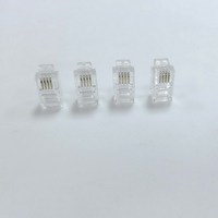 Conector Modular RJ9 4P4C para Telecomunicaciones, Certificado por RoHS e ISO9001, Modelo FX-1400-4P4C para Cable de 22-28AWG, 1 Año de Garantía
