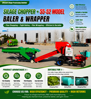 Machine de traitement de l'ensilage TAIZY, modèle 55-52, ensileuse ronde, hacheuse d'ensilage et enrouleuse de film, haute productivité, garantie de 2 ans