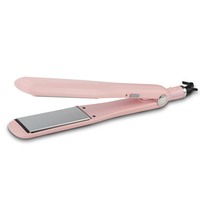 Plancha de Pelo Profesional 2 en 1 de Cerámica, Alisadora y Rizador con Placas Flotantes 3D, Doble Voltaje, para Estilismo de Salón