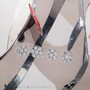 High Quality Fine Jewelry Cluster Iced 925 Sterling <b>Silver</b> Flower VVS Moissanite <b>Stud</b> Earrings GRA - Product Image 3