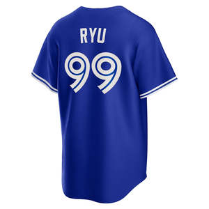 Camiseta de béisbol Toronto Alternate <span class=keywords><strong>2</strong></span> para hombre 2025, uniformes transpirables de poliéster 100% personalizados con logotipos bordados cosidos Rush - Product Image 5
