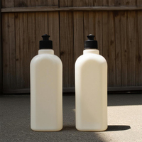 Bouteille de savon liquide transparente à col étroit de grande capacité PET 500 ml avec impression sérigraphique