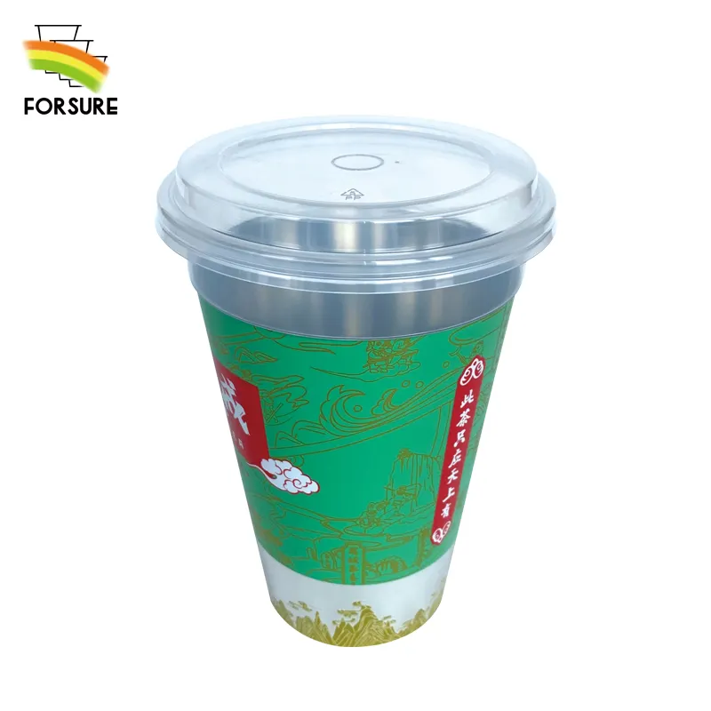 卸売カスタムロゴ印刷コールドドリンクテイクアウトPP容器硬質プラスチックボバティーカップ1 L透明プラスチックカップ