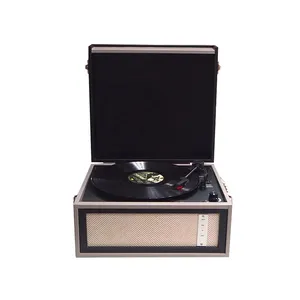 Tourne-disque de style créatif <span class=keywords><strong>avec</strong></span> pieds en bois, lecteur de disques vinyles 3 vitesses, connectivité AUX/RCA, système audio OEM/ODM - Product Image 6