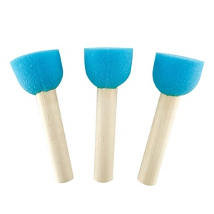 Dụng Cụ Vẽ Tranh Tròn Bộ Cọ Bọt Biển Cán Gỗ Cho Trẻ Em Cọ Sơn Dầu Thủ Công Trường Học - Product Image 5