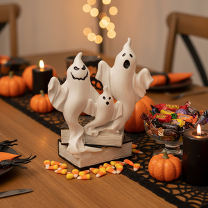Nueva Estatua de Resina de la Familia Fantasma de Halloween 2026 - Figura Personalizable Resistente al Agua, Duradera, No Tóxica con Base de Libro para Decoración de Fiestas - Product Image 2