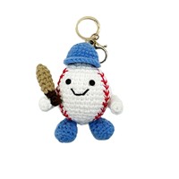 Vente en gros de nouveaux jouets en peluche en laine faits à la main, créatifs, mignons et originaux, épée de dessin animé, poupée de baseball, porte-clés, pendentif pour sac