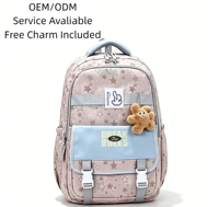 Sac à dos étudiant pour adolescents, grande capacité, bretelles réglables, imperméable, léger, logo personnalisé, breloque offerte.