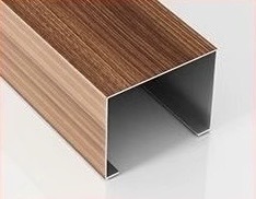 Nhôm Ống Vuông hình chữ U gạch trần gỗ hạt trang trí nội thất cho khách sạn ngoài trời chống cháy treo trần - Product Image 2