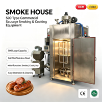 Four de fumage électrique multifonctionnel automatique pour viande, bacon, poisson, saucisses, cuisson à la vapeur et rôtissage
