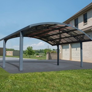 <span class=keywords><strong>2</strong></span> abris de voiture pour parking extérieur Double Metal Designs Panneaux de parking modernes en <span class=keywords><strong>aluminium</strong></span> Feuille de polycarbonate - Product Image 2