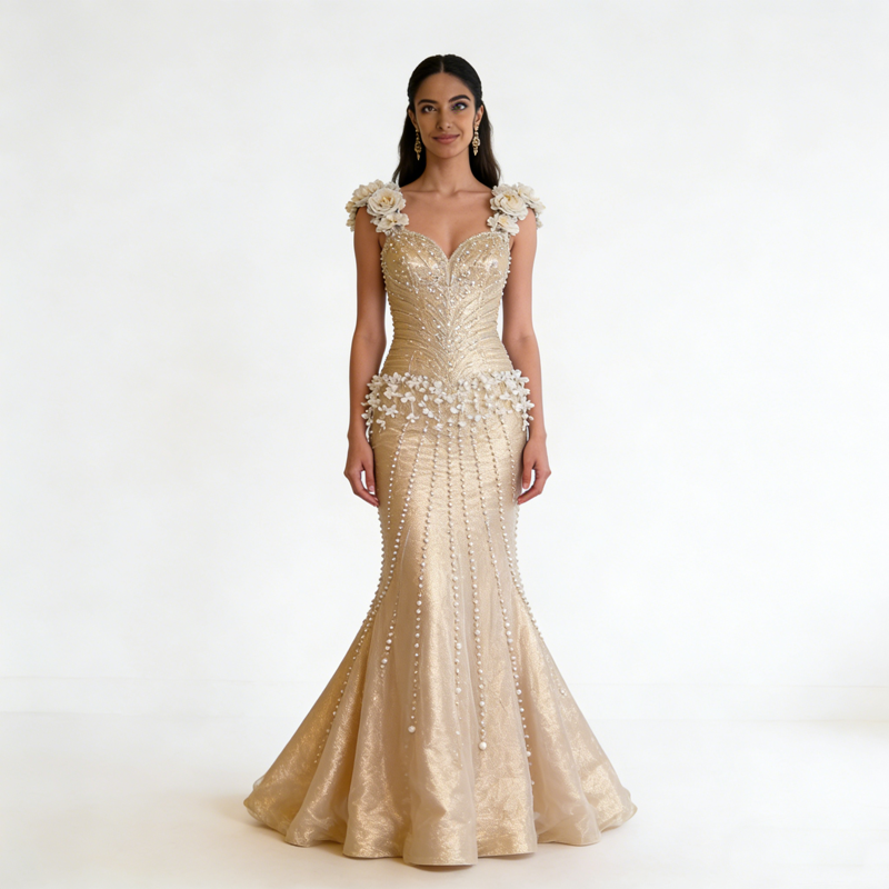 Glitter Gold Dress - 2025 New Style Party Wear for Women Glitter Gold Dress - 2025 New Style Party Wear for Women