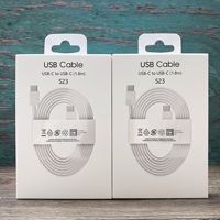 Boîte d'emballage (boîte couleur) pour câble USB-C vers USB-C compatible Samsung S23 (3A) pour l'électronique grand public