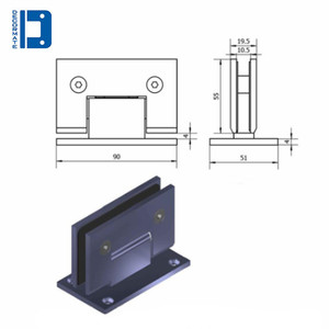 Charnière de douche carrée en laiton à 90 degrés CR L pour mur à <span class=keywords><strong>verre</strong></span> Charnière de douche pour écran de porte en <span class=keywords><strong>verre</strong></span> Charnières pivotantes - Product Image 6
