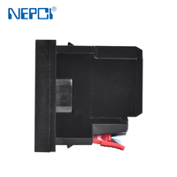 Enchufe Estándar Francés de 45*45 mm, 250V 16A, Enchufe de Alimentación sin Tornillos con Función de Carga USB y Tipo-C de 15W
