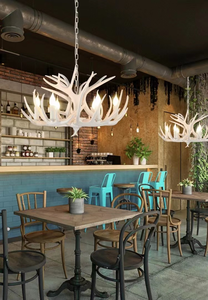 Креативная люстра в американском современном стиле, простая потолочная лампа, подвесная люстра для ресторана с рогами - Product Image 4