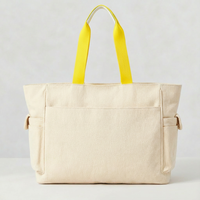 Tas Utilitas Kanvas Kapasitas Besar untuk Wanita untuk Menyimpan Dompet dan Raket Tenis