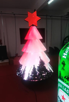 Pleine couleur 360 degrés flexible personnalisé en forme de vidéo intérieur extérieur publicité vidéo mur décoration de noël affichage à LED